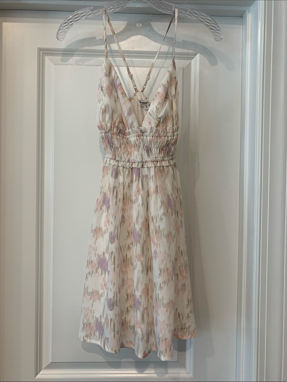 D'liteful Pastel Watercolor Spaghetti Strap Dress XS/S NWT